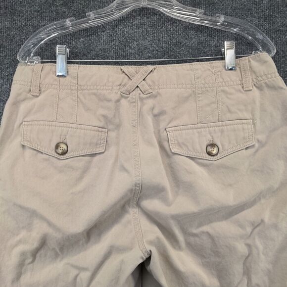 Eddie Bauer Womens Blakely Chino Shorts Tan Size 10 Slash Pockets Cotton - Picture 8 of 12